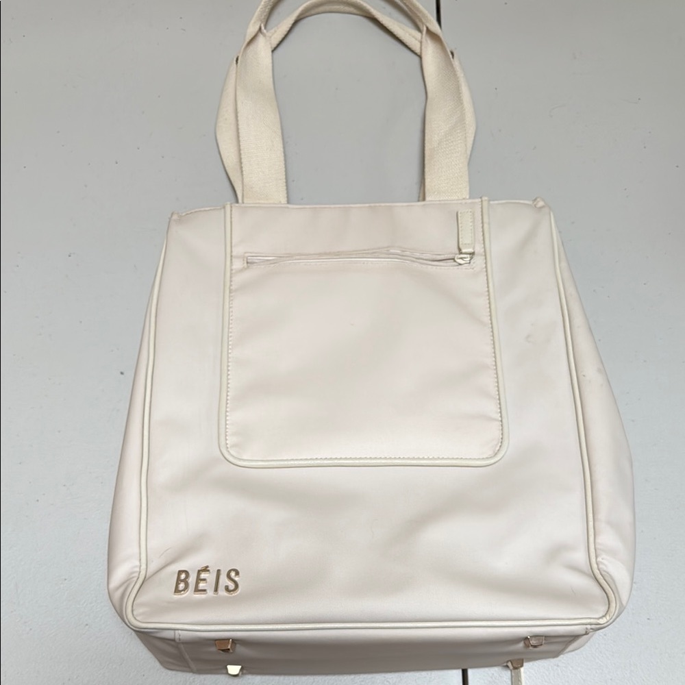 Beis Cream Tote/Computer Bag